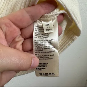 Maeve by Anthropologie‎ Cream Long Sleeve Textured Top Size Small thumbnail 5