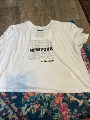 New York or nowhere Graphic White Crop Tee thumbnail 7