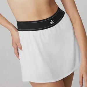 Alo Yoga White High Waist Mini Skort Built-In Shorts thumbnail 2