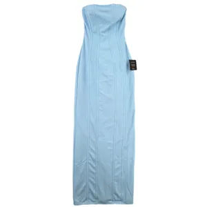 Lulus Ismene Light Blue Corset Seamed Strapless Maxi Dress NWT Sz XS thumbnail 2