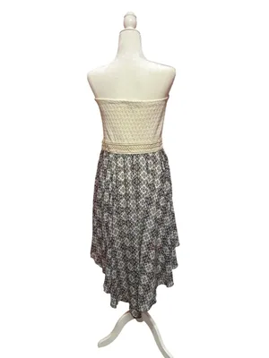 Liberty LoveStrapless Flowing High-low Hemline Patterned Asymmetric Summer Dress thumbnail 2