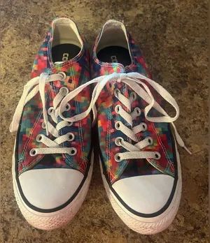 Converse pixels, multicolor‎ sneakers women’s size 8, men’s size 6 thumbnail 1