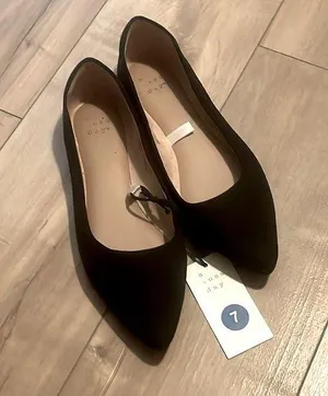 A New Day black ballet flat pointed toe shoes black size 7 thumbnail 1