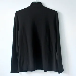 NWOT Charter Club Black Silver Metallic Cardigan Long-Sleeve Blouse Medium thumbnail 3