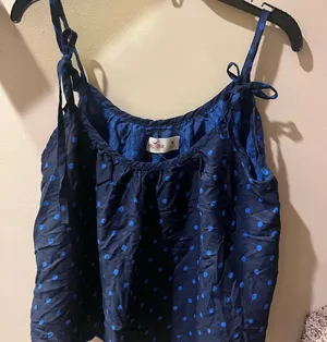 Hollister Navy Blue Polka Dot Camisole thumbnail 1