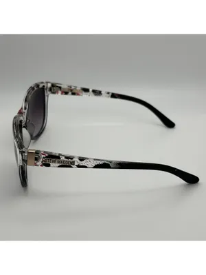 Steve Madden Oversized Cat Eye Sunglasses Black Clear Red Patterned Frames thumbnail 9