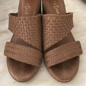 Diba True‎ Can’t Wait Sandal Women’s Size 8 Shoe Woven Brown Tan Leather thumbnail 5
