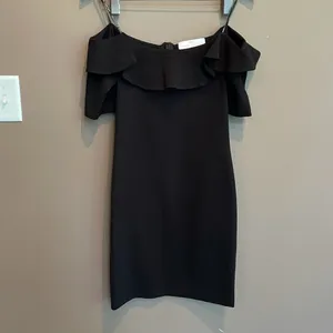 Amanda Uprichard‎ Off Shoulder Sia Dress Black XS thumbnail 4