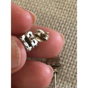 Lot a624 .25 inch length 925 sterling silver earrings stud thumbnail 8