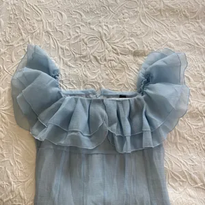 Aveloria Light Blue Ruffle Tiered Midi Dress Size Small thumbnail 5