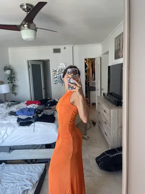 Orange Maxi Dress thumbnail 3
