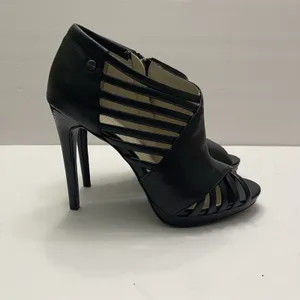 Calvin Klein Laraine Burnished‎ Nappa High Heels Open Toe Black Women's Size 8M thumbnail 2