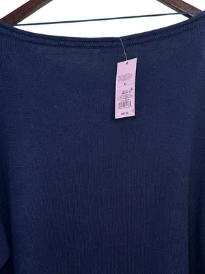 Wild Fable Cape Cod Knit Sweater Navy Blue Lighthouse Graphic Oversized XL NWT thumbnail 8