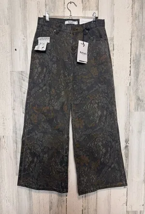 Refrain Los Angeles Printed Wide Leg Denim Pants Women’s Size 1/25 thumbnail 1