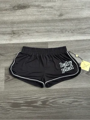 Baby Phat Black Athletic Shorts with White Piping thumbnail 2