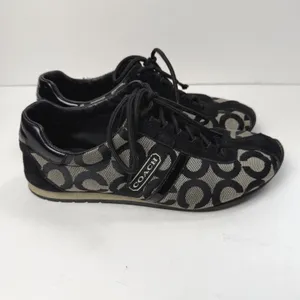 Coach Kathleen Sneaker Women 6.5M Black Grey Signature‎ C Monogram Y2K Retro thumbnail 3