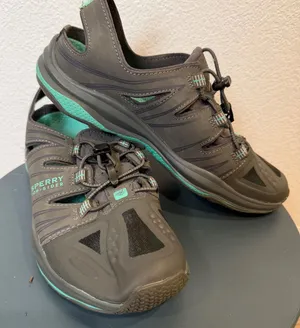 Sperry Top Sider‎ Women's Water Shoes Aqua Teal Gray Lace Up Size 7M thumbnail 1