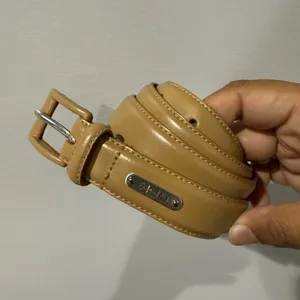 NWOT LRL Lauren‎ Ralph Lauren Tan Nude Italian Leather Belt L 39” thumbnail 2