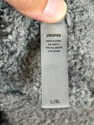 SKIMS Gray Cozy Knit Wrap Crop Top Long Sleeve Tie Waist L/XL thumbnail 10
