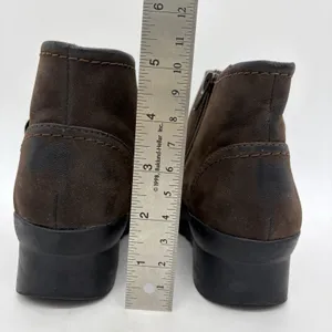 Clarks Cloudsteppers Womens 7.5 Caddell Rush Ankle Bootie Dark Brown Side Zip thumbnail 5