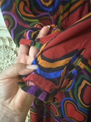 Farm Rio Rainbow Wild Hearts, Valentine Long Sleeve Maxi Dress Sz S Retail $220 thumbnail 11