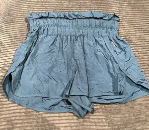 Free People Movement Running Shorts Womens Large Blue Activewear Lined Workout thumbnail 1