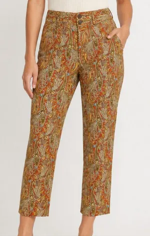 Anthropologie Cartonnier “Persimmon Paisley Crops” thumbnail 1