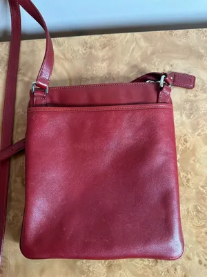Coach Vintage Red Leather Grommet Lace-Up Crossbody Bag Y2K thumbnail 4
