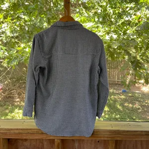 Abercrombie & Fitch Women's Oversized Black & White Houndstooth Shacket Size S thumbnail 2