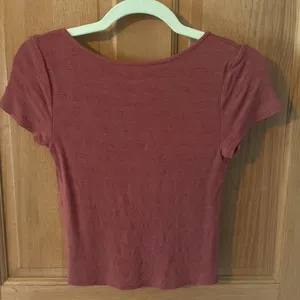 American Eagle XS Girls Women's Rust Orange Shirt Preowned thumbnail 2