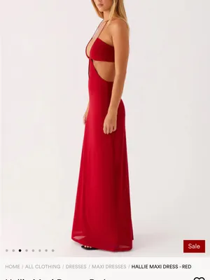 Peppermayo Red Halter Cutout Maxi Dress thumbnail 3