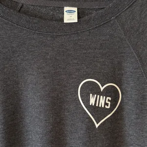 Charcoal 'WINS' Heart Pullover Sweatshirt thumbnail 2