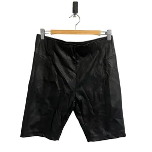 Free People Women Bike Shorts Heatwave Faux Suede Black Women's sz. M thumbnail 3