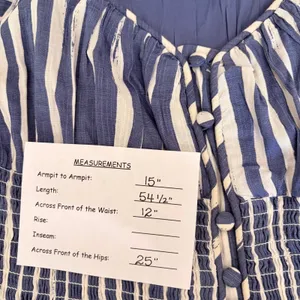 NWT!! By ANTHROPOLOGIE Long Sleeve Sweetheart Midi Dress Blue White Striped XS thumbnail 15
