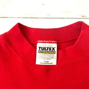 Women’s L/G Red Christmas Crewneck Sweatshirt Holiday Sweater Size Large Tultex thumbnail 3