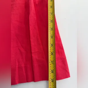 Abercrombie & Fitch Linen Blend‎ Tailored Wide Leg Pant Coral Pink M thumbnail 5