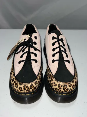Dr. Martens Pink, Black and Leopard Platform Creepers thumbnail 3