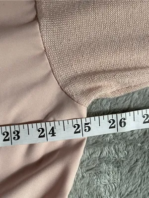 Lauren Ralph Lauren pale pink lightweight combination sweater sweatshirt preppy thumbnail 6