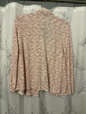 Harmony pink and white Cardigan preppy or casual Sz. thumbnail 3