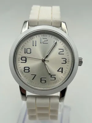 Women’s Silver-tone Stainless Steel Watch White Silicon Band, working thumbnail 1