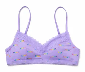 Savage X Fenty Cotton Essentials Lace-Trim Bralette Size Lg NWT thumbnail 1