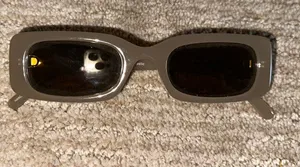 Tan Square Sunglasses Gray thumbnail 1