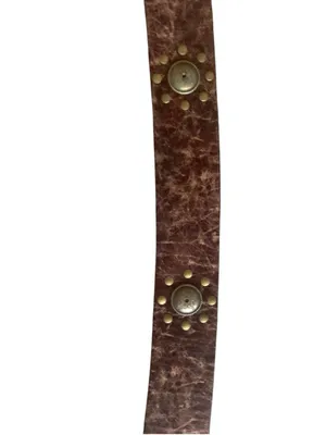 Vintage Y2K Boho Western Concho Distressed vegan Leather Contour Hip Slouch Belt thumbnail 7