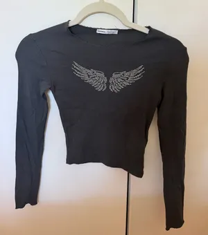 Long Sleeve Crop Top Bershka thumbnail 1