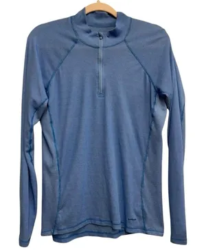 Patagonia‎ Women's XL Blue Capilene Quarter Zip Base Layer Performance Pullover thumbnail 1