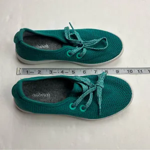 Allbirds Tree Skippers Women's Size‎ 5 Teal Green Boat Tennis Shoes Sneakers thumbnail 5