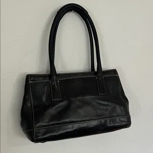 Coach Hampton Madeline Black Leather Satchel Bag Y2K Vintage Carryall Purse thumbnail 5
