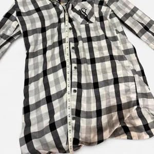 Victoria's Secret Plaid Button-Down Shirt – XS – Black & White –‎ Cotton Modal thumbnail 8