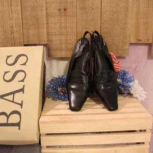 Bass SlingBack Black Pumps Penny Loafer Style 7M thumbnail 2