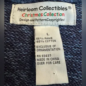 Vintage Heirloom Collectibles Santa Reindeer Christmas Sweater Vest‎ Large thumbnail 3